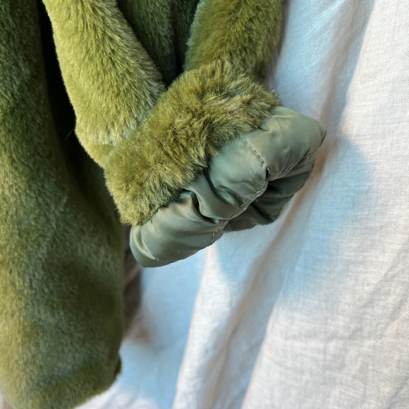 Be Proud By Bp. Gender Neutral Faux Fur Jacket In Olive Green M - Picture 11 of 16